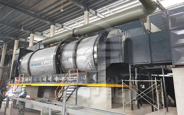 酒糟烘干設備生產運行現(xiàn)場